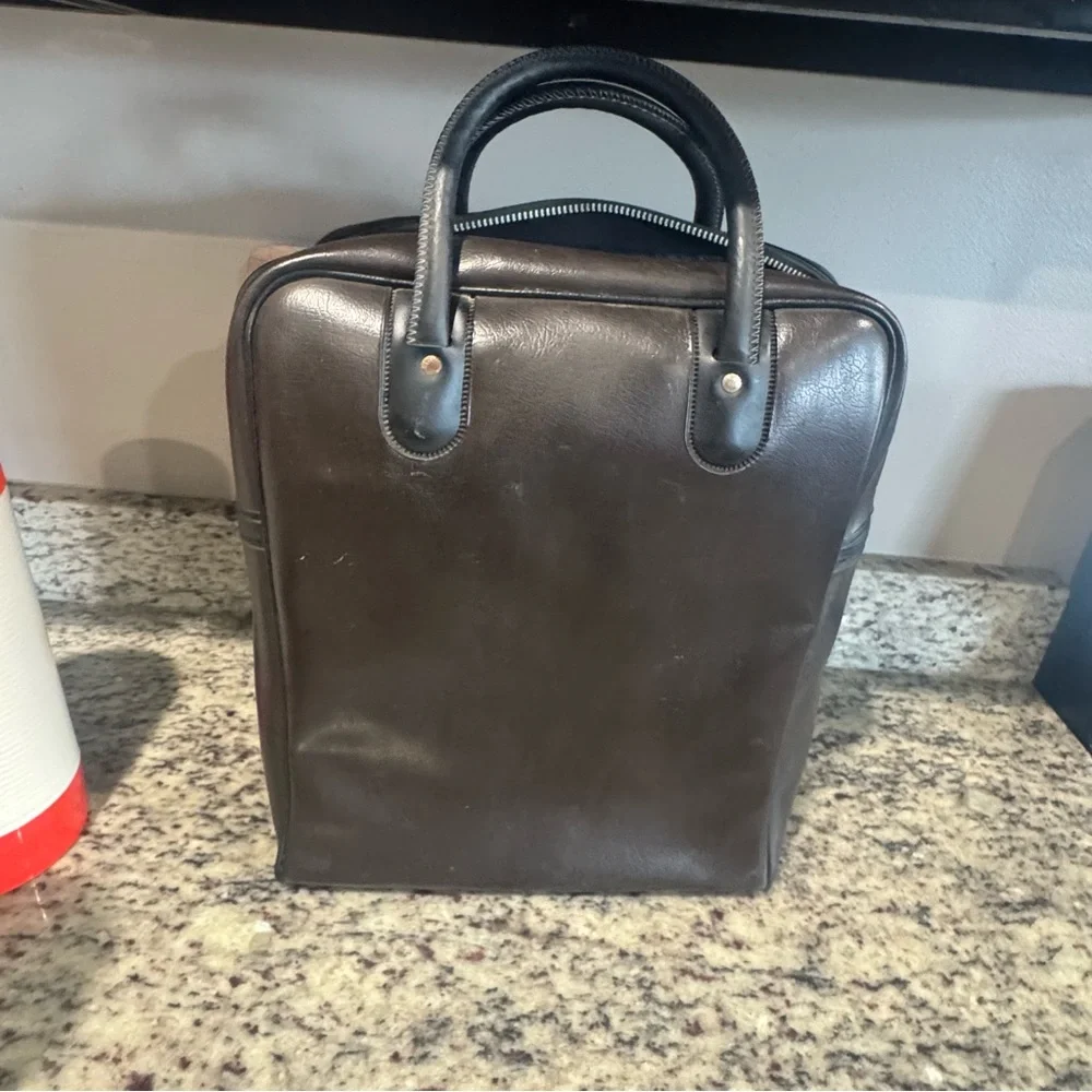 Vintage 70s Thermos & Aladdin Lunch‎ Set – Faux Leather Tote + 2 Bottles + Box